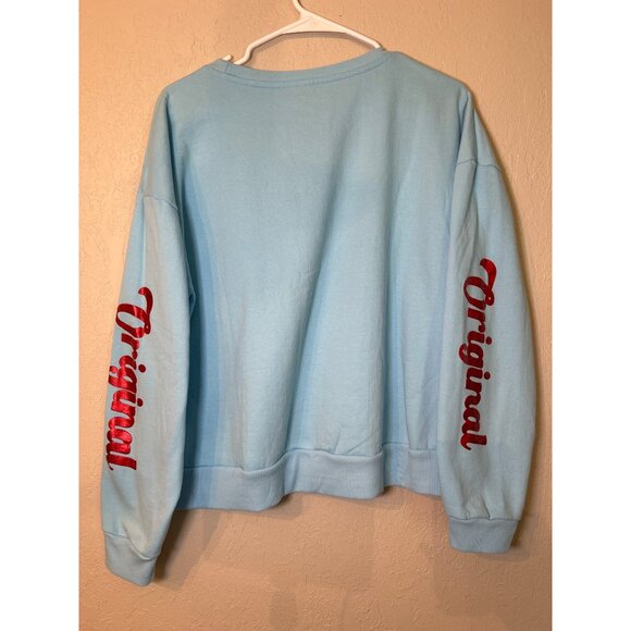 Sky Blue Original Mickey Crop Sweatshirt XXL -19 - Shimmery "Original" - Picture 4 of 4